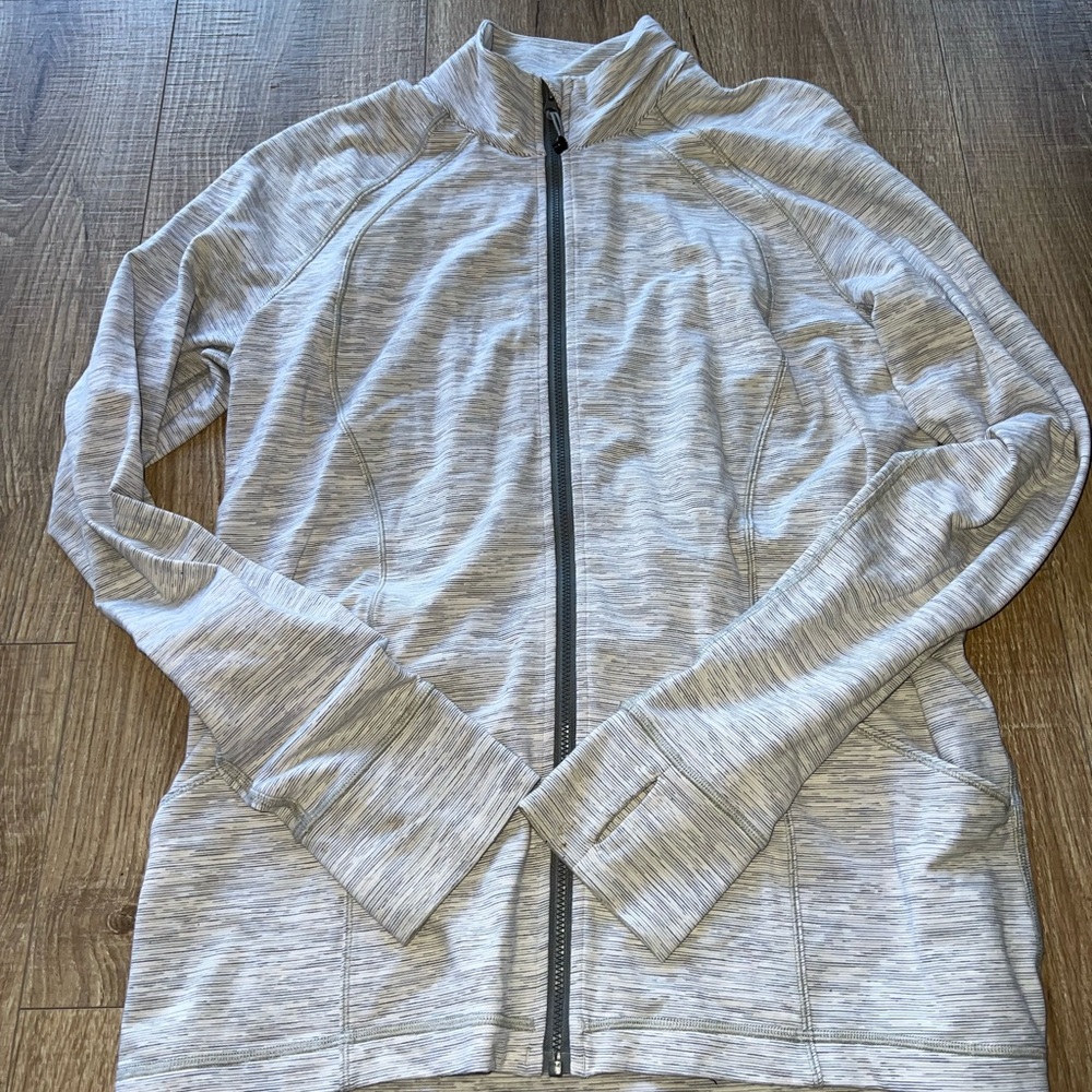 Lululemon athletic jacket white with stripes